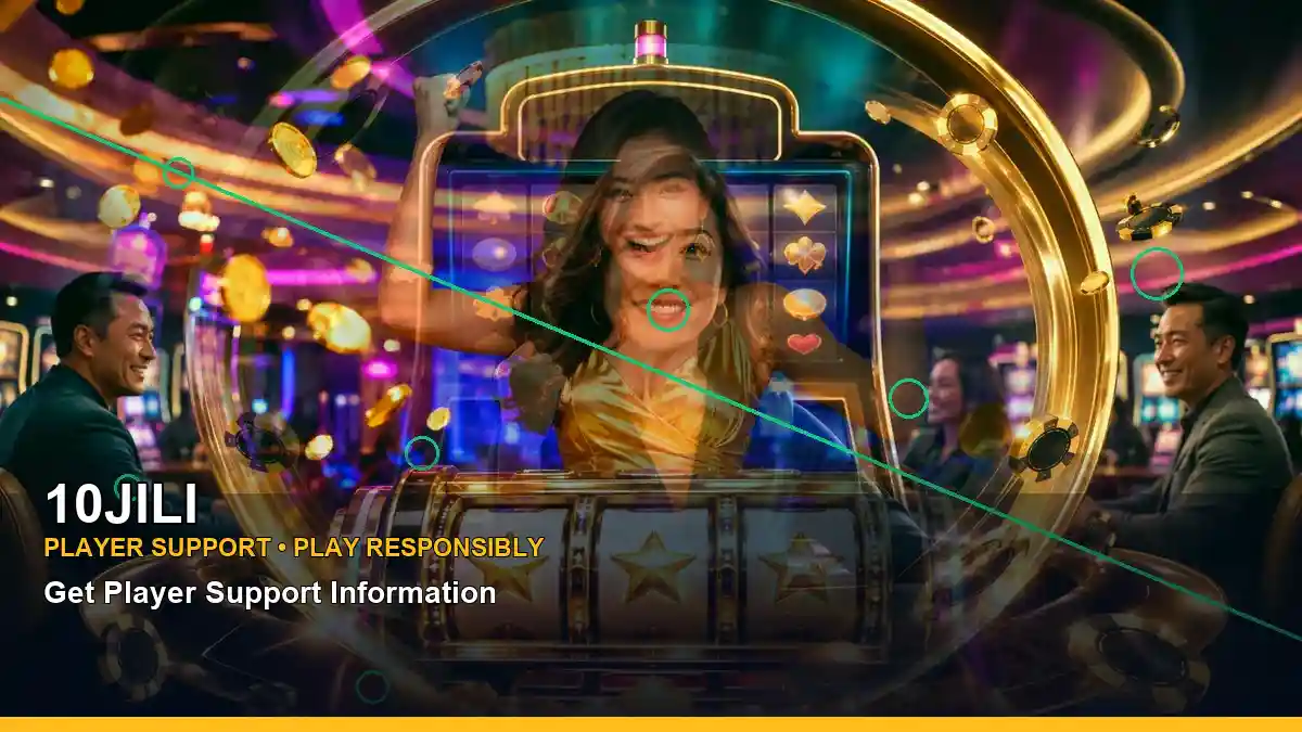 10JILI first casino deposit and wallet options featuring an adult Filipina casino host with a centered composition