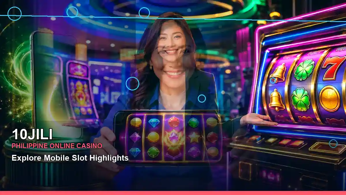 10JILI duo online slot games featuring an adult Filipina casino host with a right close-up composition — view 2