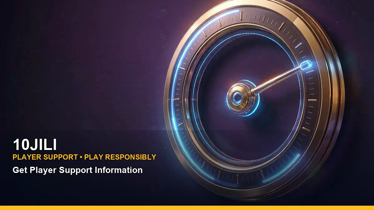 10JILI play responsible gaming guide featuring an adult Filipina casino host with a mindful pause composition