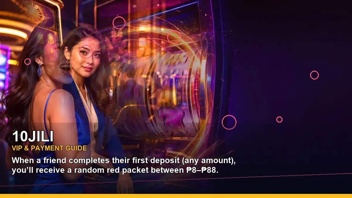 10JILI fruit reels online slot games featuring an adult Filipina casino host with a left-framed composition